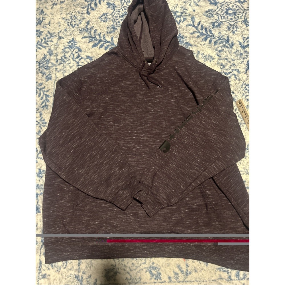 Carhartt Hoodie Mens 4Xl Purple Pullover Fleece Sweatshirt Kangaroo Pocket Logo